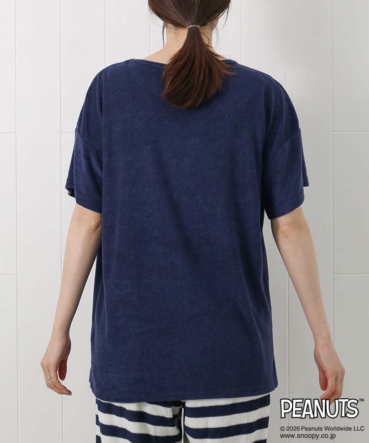 スヌーピー 半袖パイルルームウェア上下セット