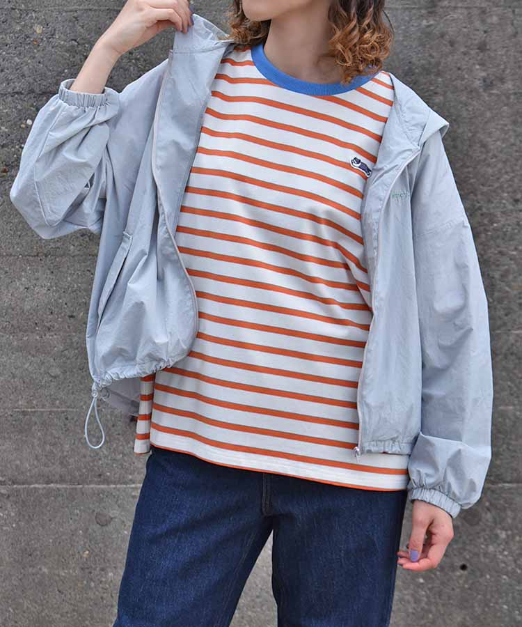 Bouncy.ワッペン付ボーダーTシャツNO1