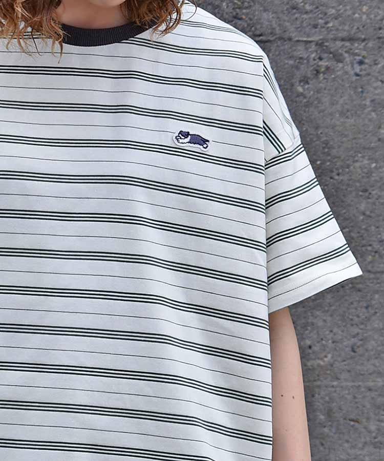 Bouncy.ワッペン付ボーダーTシャツNO2