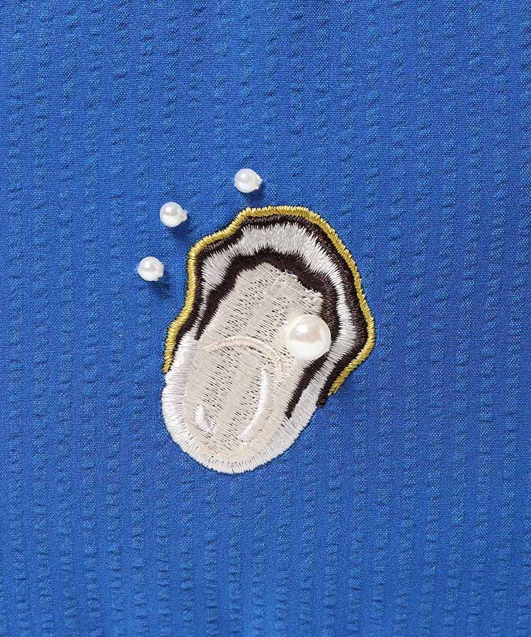 海洋生物パール刺繍多ポケットポーチ
