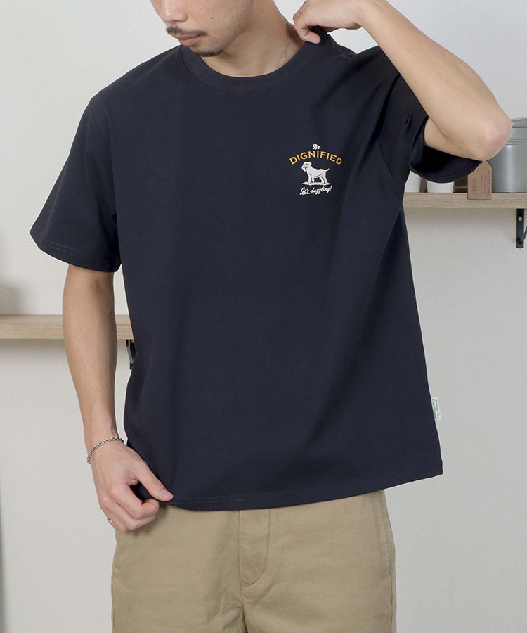 dogイラストプリントTシャツ