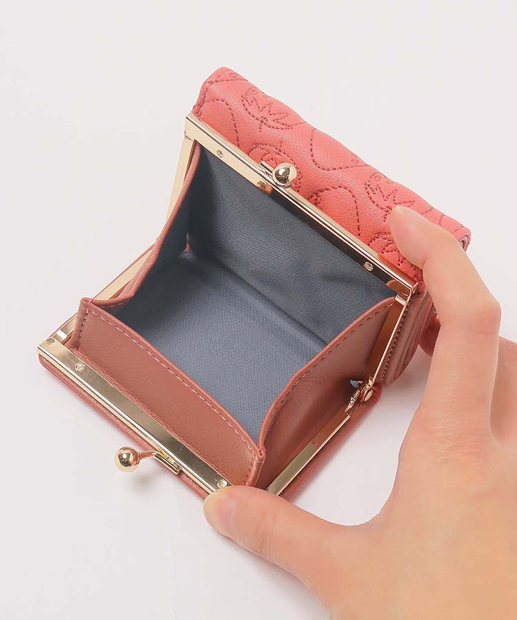 ≪SALE≫フルーツキルトがま口折財布