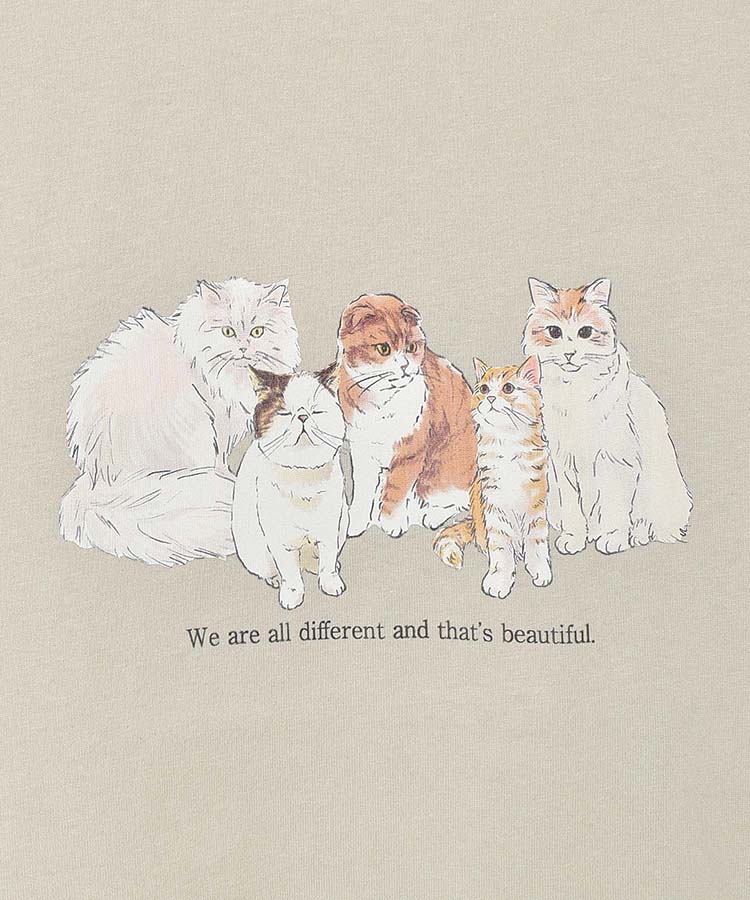 ≪OUTLET≫いぬねこプリントTシャツ