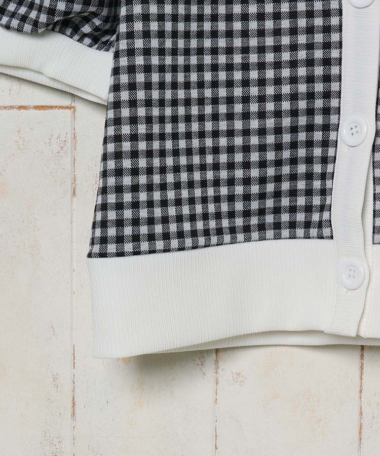 ≪OUTLET≫チェックカーディガン