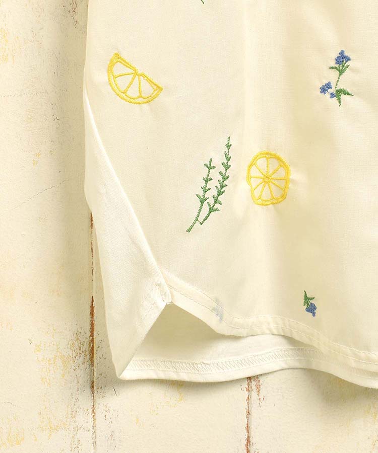 レモン刺繍Tシャツ