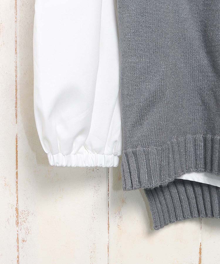 ≪SALE≫ニットベスト付ブラウス