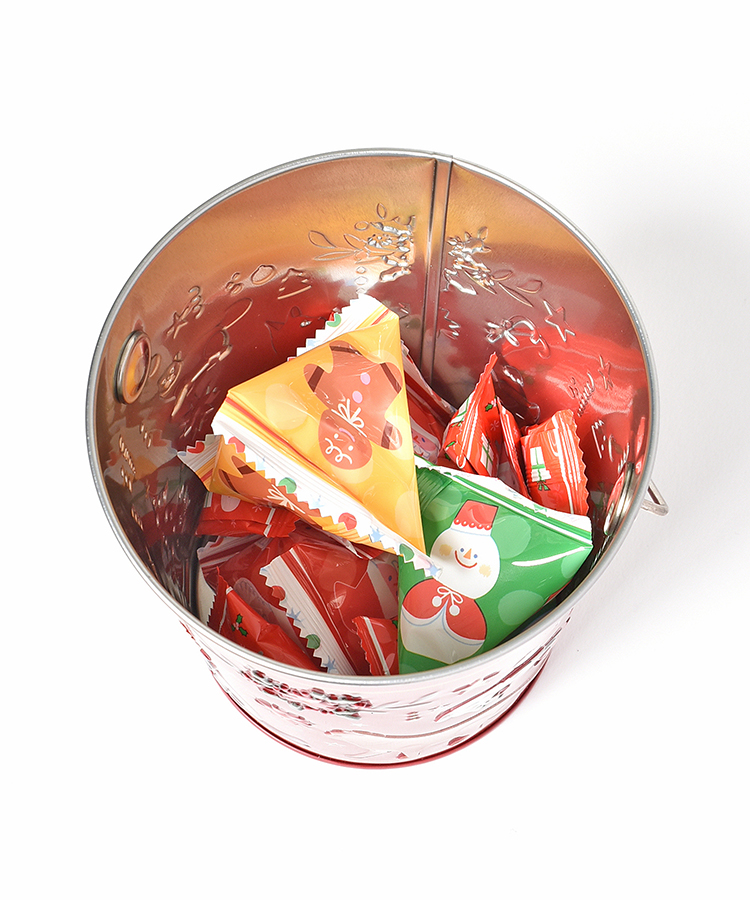 ≪SALE≫クリスマスネコバケツ缶