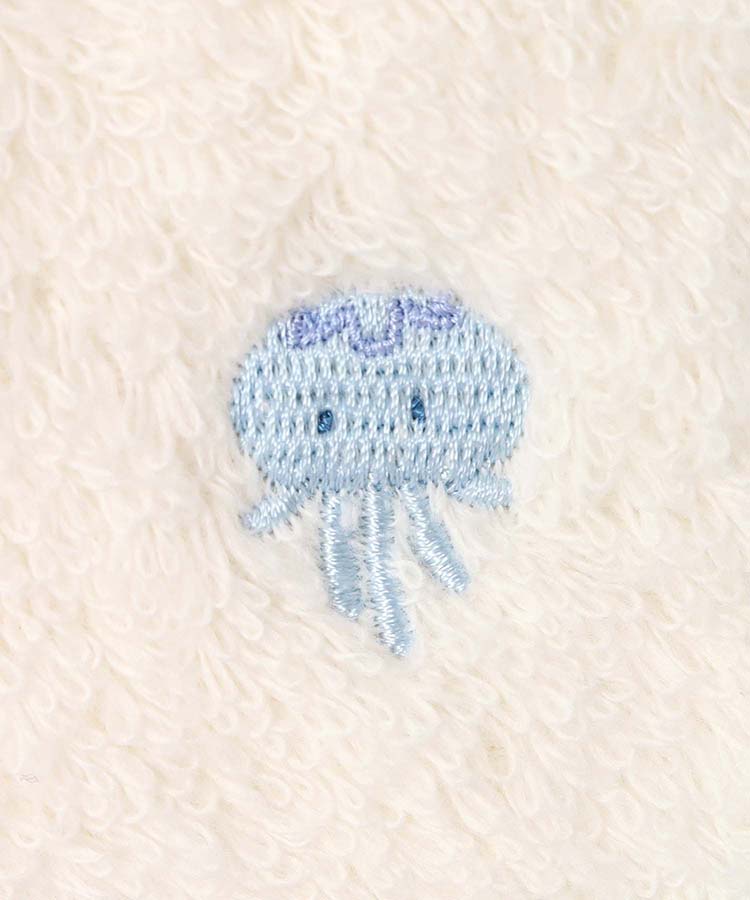 海の生き物プチ刺繍タオル