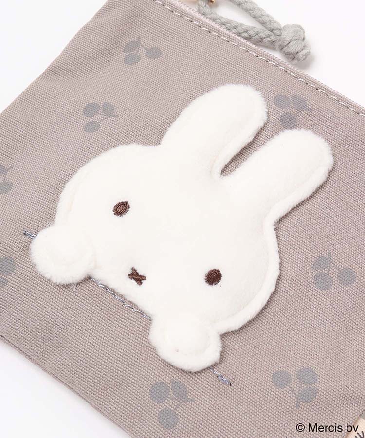 MIFFY CHERRY APPLIQUEミニフラットポーチ