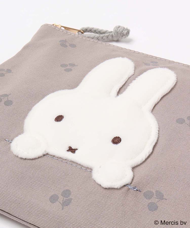 MIFFY CHERRY APPLIQUEフラットポーチ