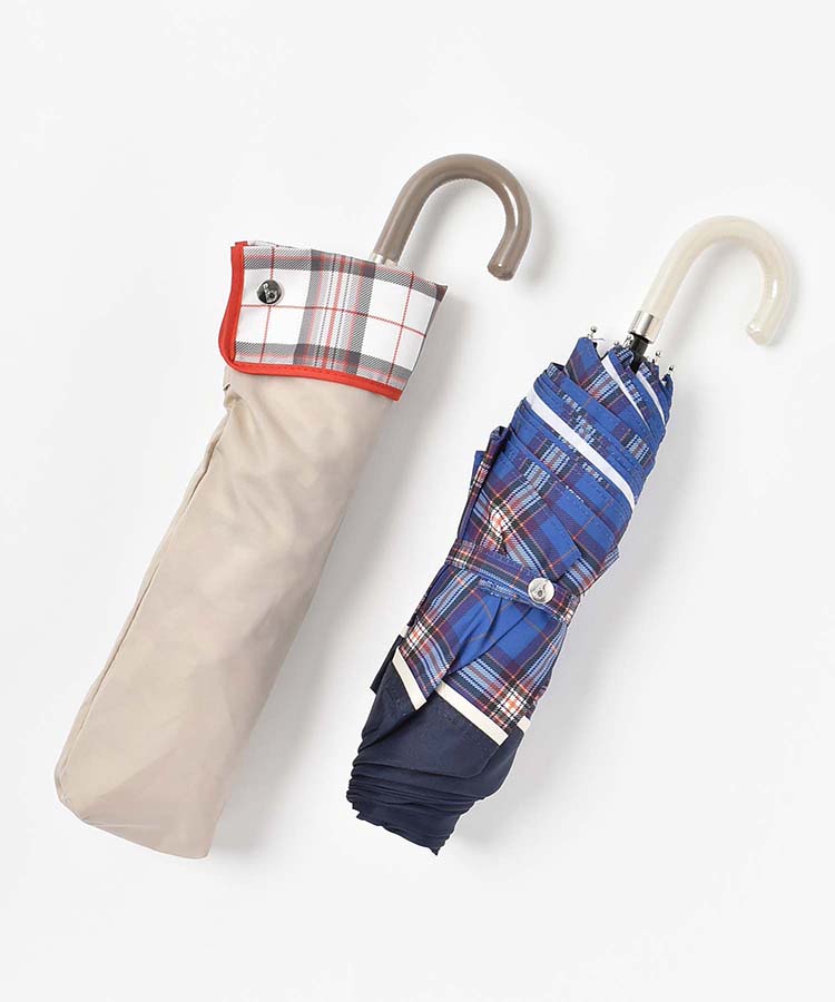 ≪OUTLET≫プレーンチェック雨折傘