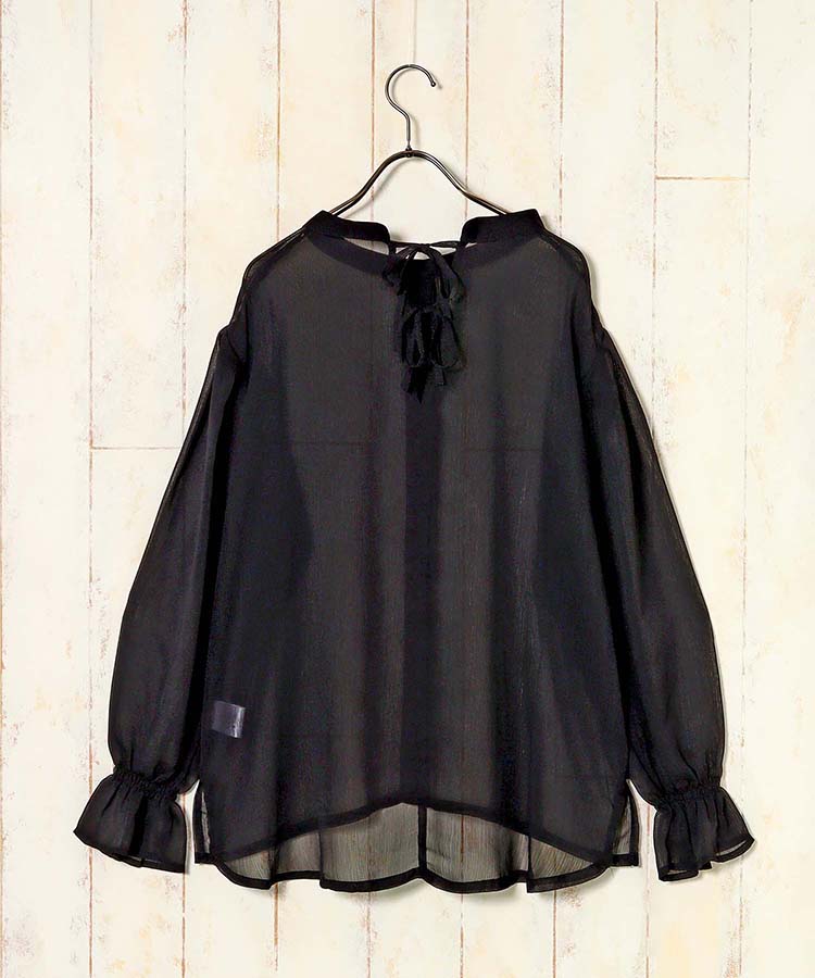 ≪SALE≫シアーバックリボンブラウス