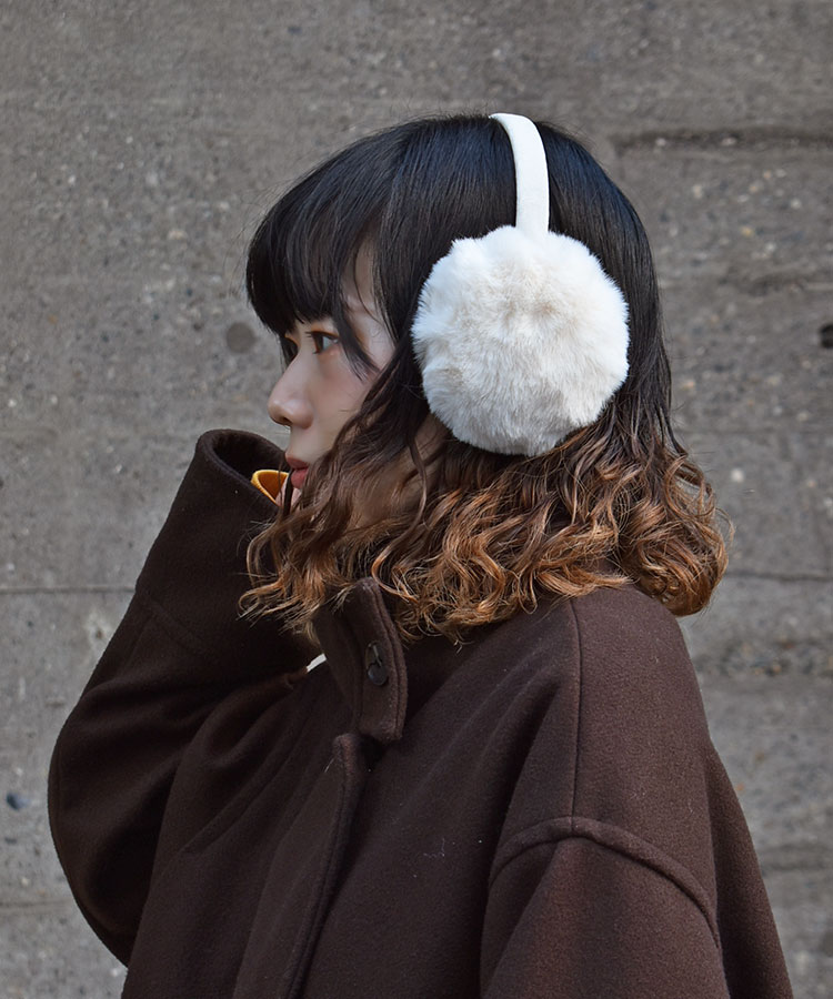 太アームフェイクファーイヤマフ