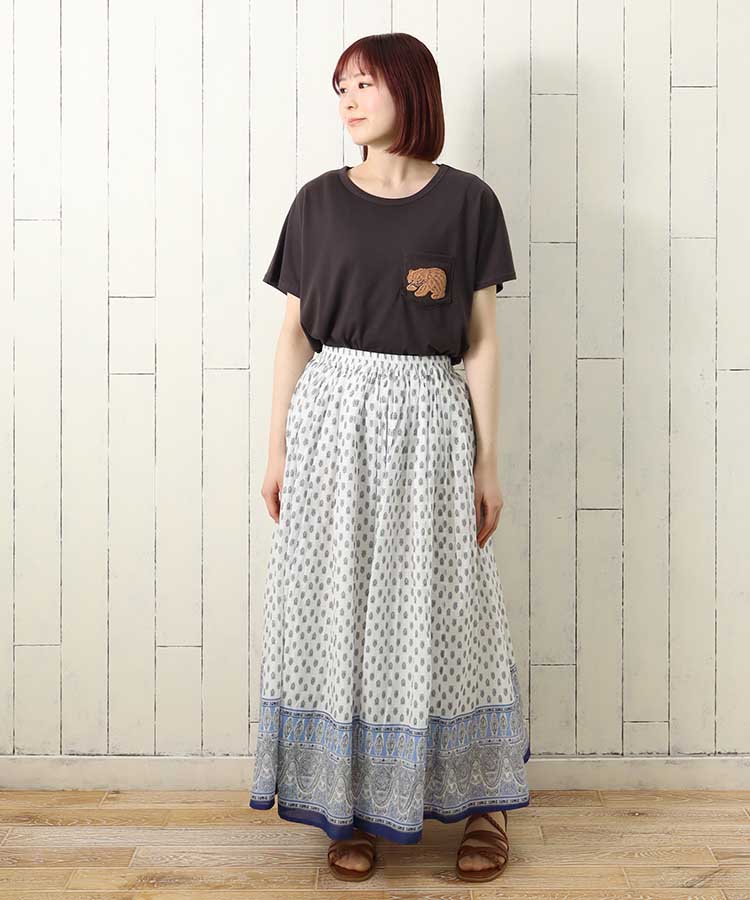 ≪SALE≫木彫りのクマサガラTシャツ