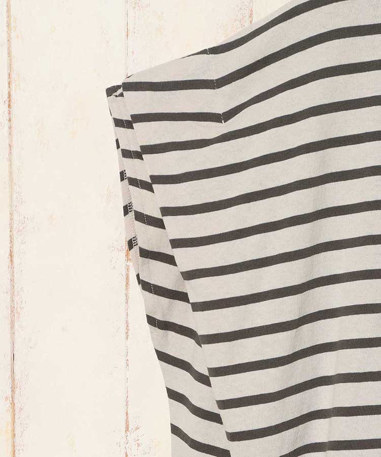 ≪SALE≫コットンタックスリーブボーダーTシャツ