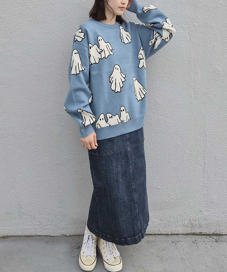 【WEB限定】アニマル総柄ニット