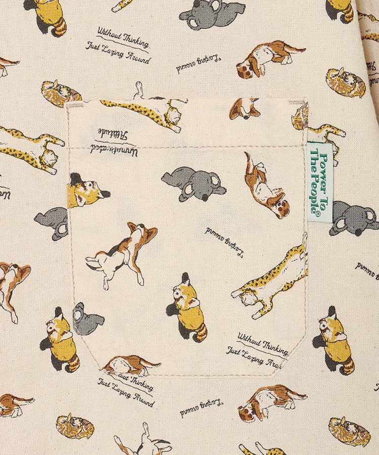 総柄プリントシャツ