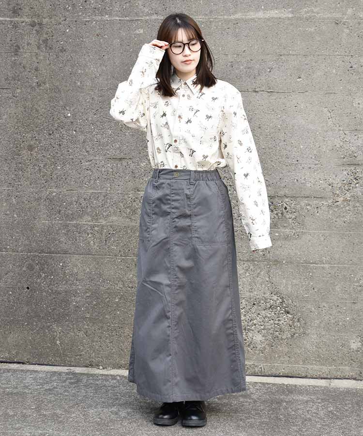 総柄プリントシャツ