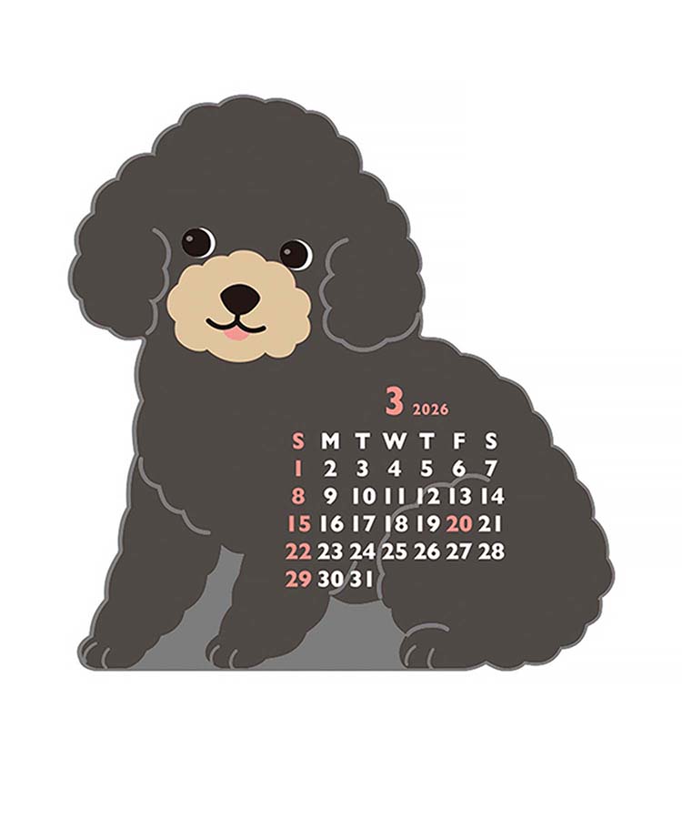 アニマルダイカットカレンダーミニ26