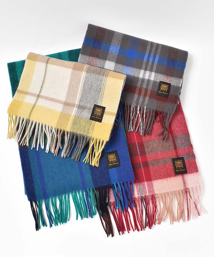 オリジナルネームウールチェックマフラー