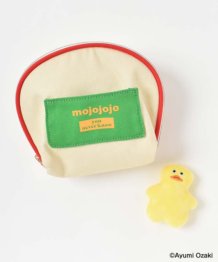 【WEB限定】mojojojoぬいぐるみバッジ付きポーチ