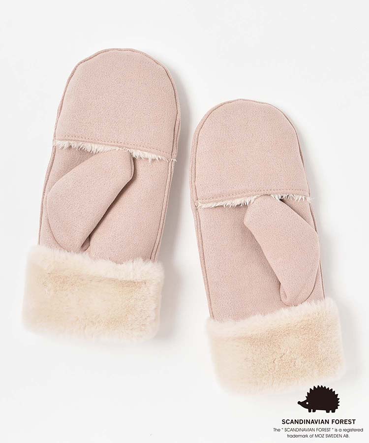 スカンジナビアンフォレスト スエード調ミトングローブ