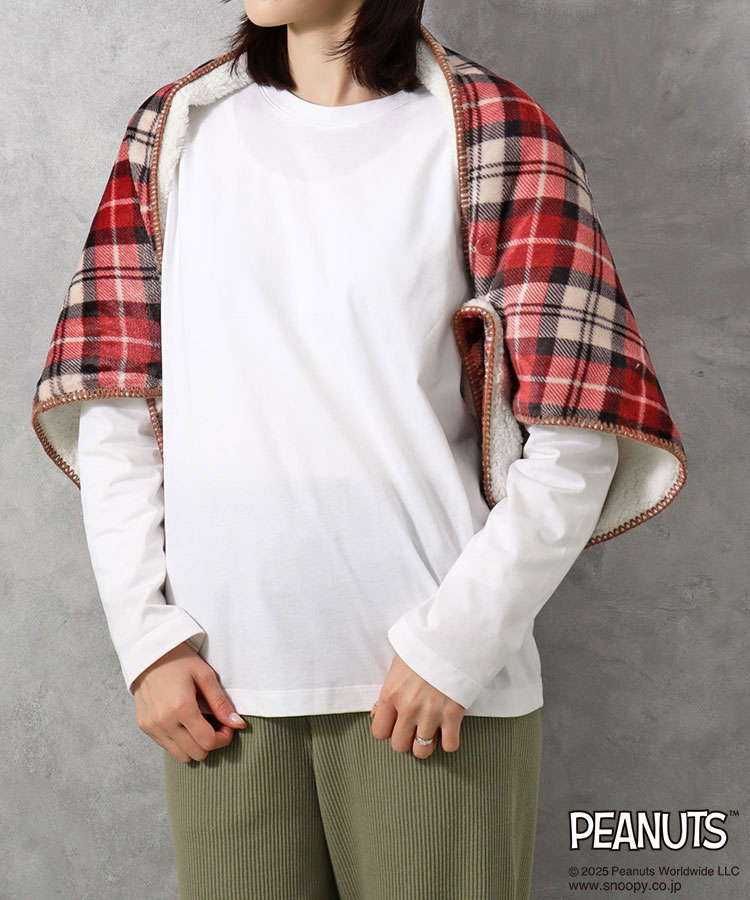 スヌーピーチェック4WAYケープボレロ
