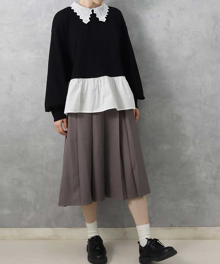 le petaleボックスプリーツスカート