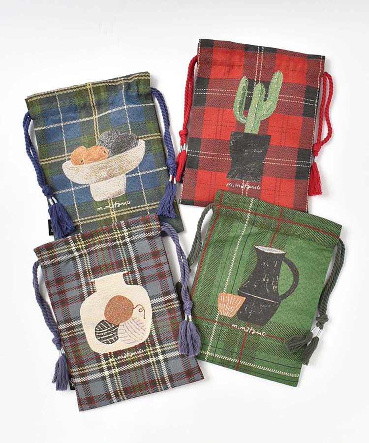松尾ミユキチェック巾着