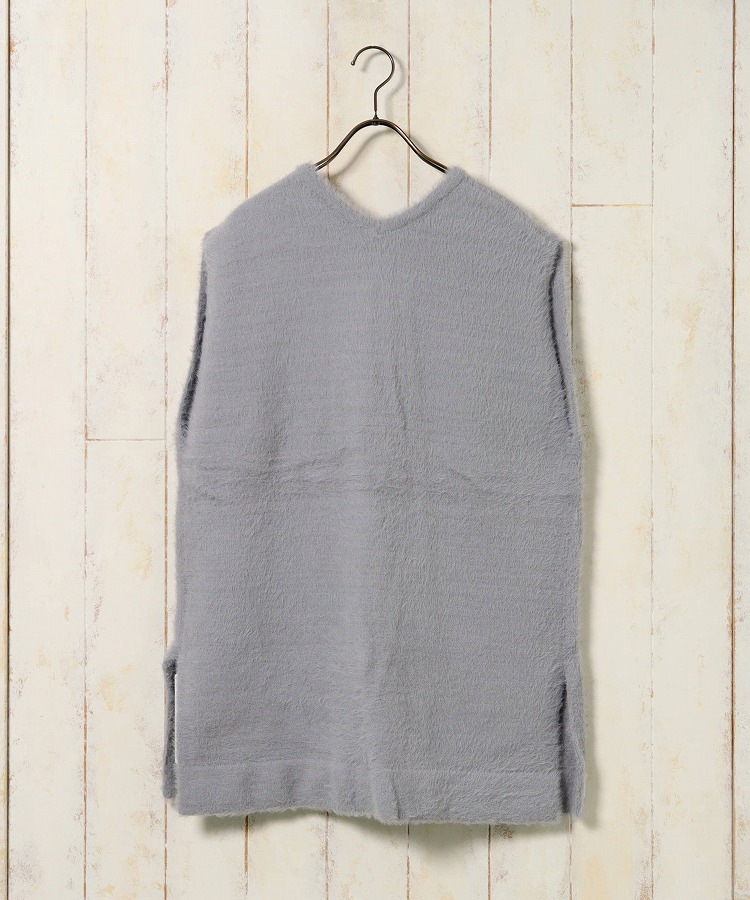 【WEB限定】シャギー2wayニットジレ
