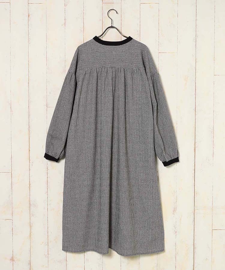 カフタンチェックワンピース