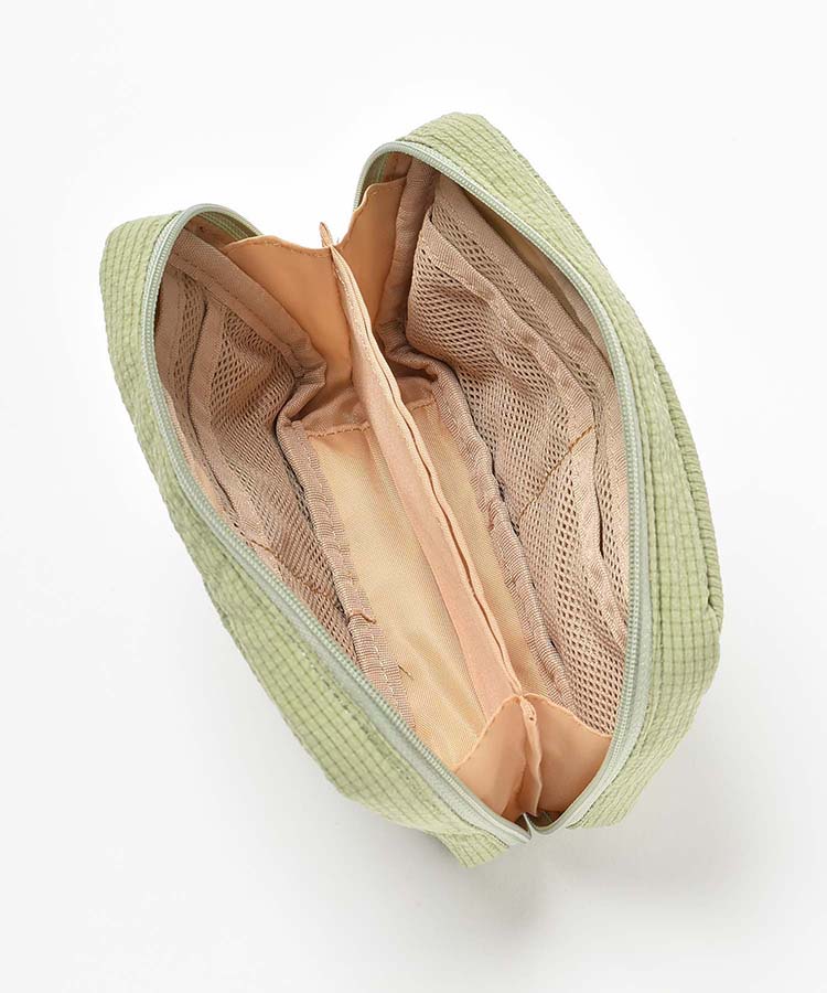 ドッグリボン多ポケットリップルポーチ