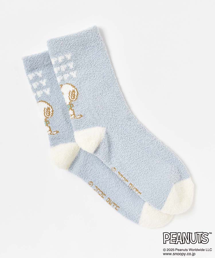スヌーピーロゴルームソックス
