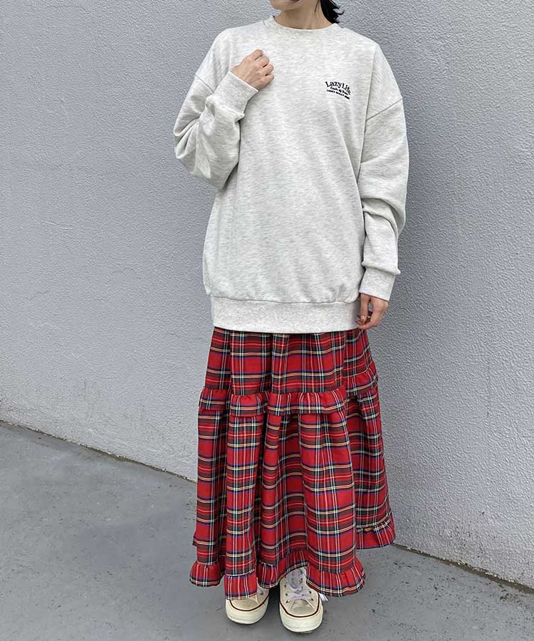 チェックティアードスカート