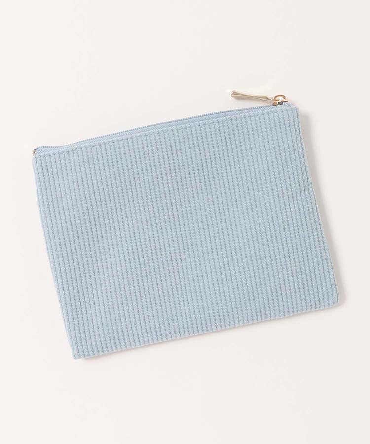 ジョイフルビットコーデュロイフラットポーチ