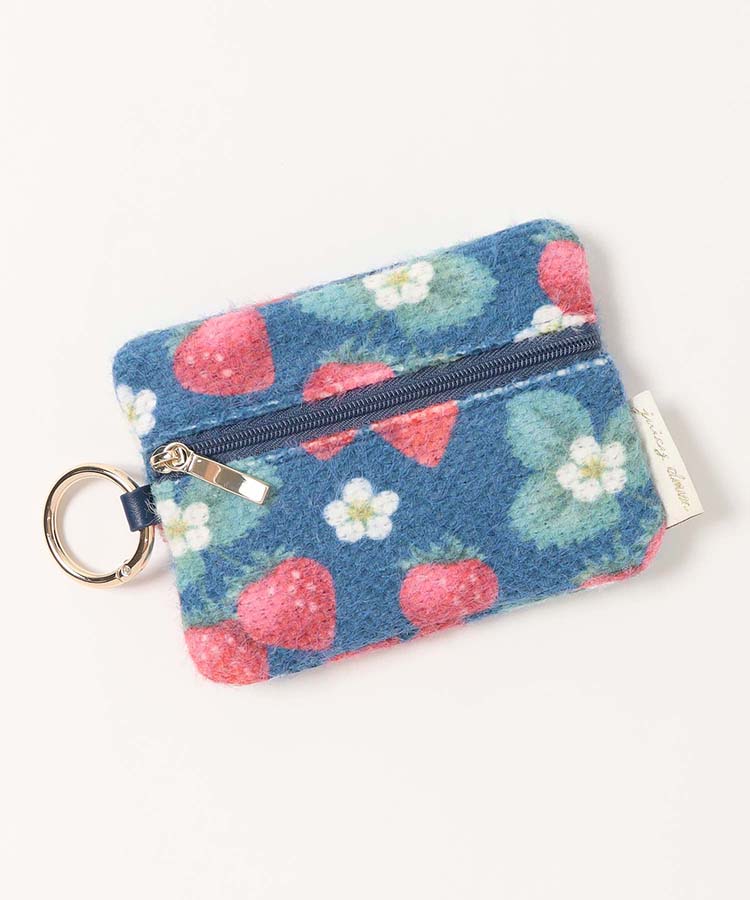 ジューシードゥーシェニール織いちごカラビナ付きティッシュポーチ