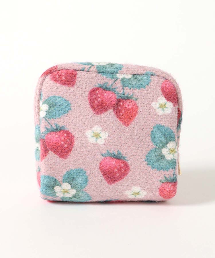 ジューシードゥーシェニール織いちごボックスポーチ