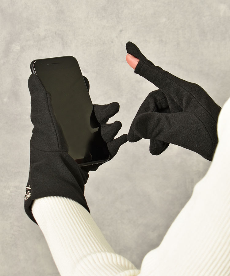 指フードレース刺繍グローブ