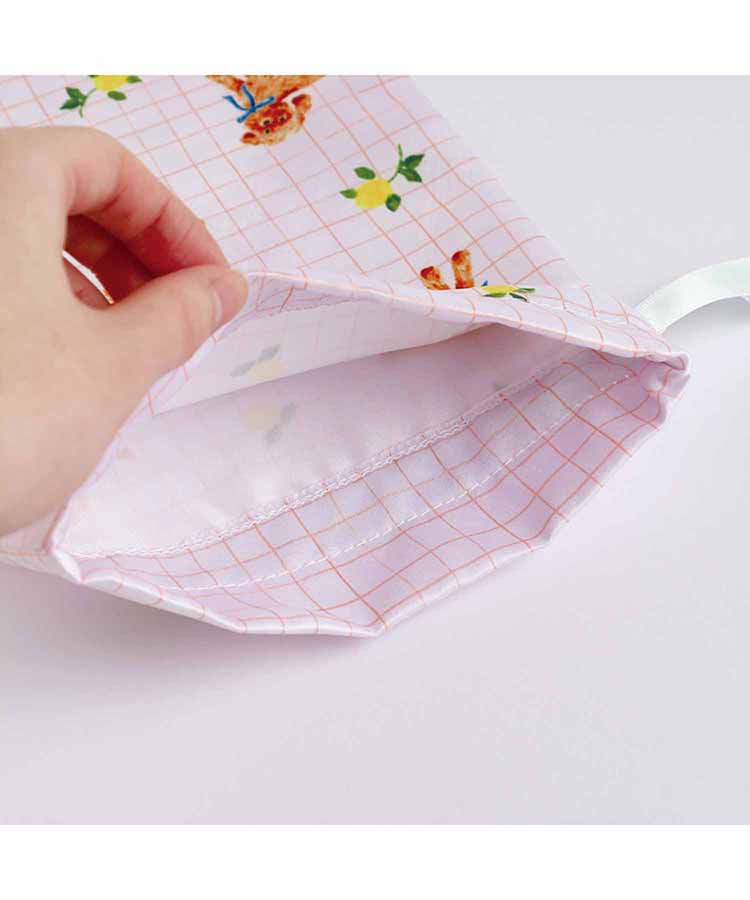 利光春華サテン巾着