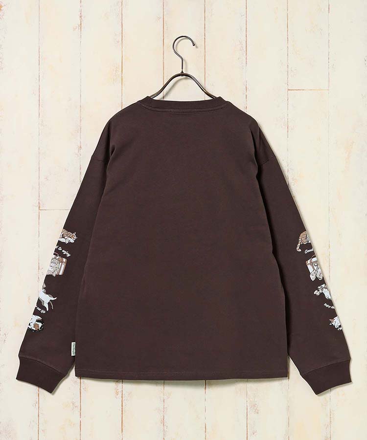 ネコ袖プリントロンT