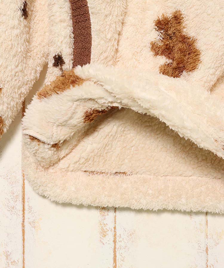 総柄ボアルームウェア上下セット