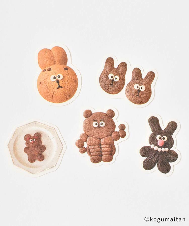 こぐまいたん和紙フレークシール