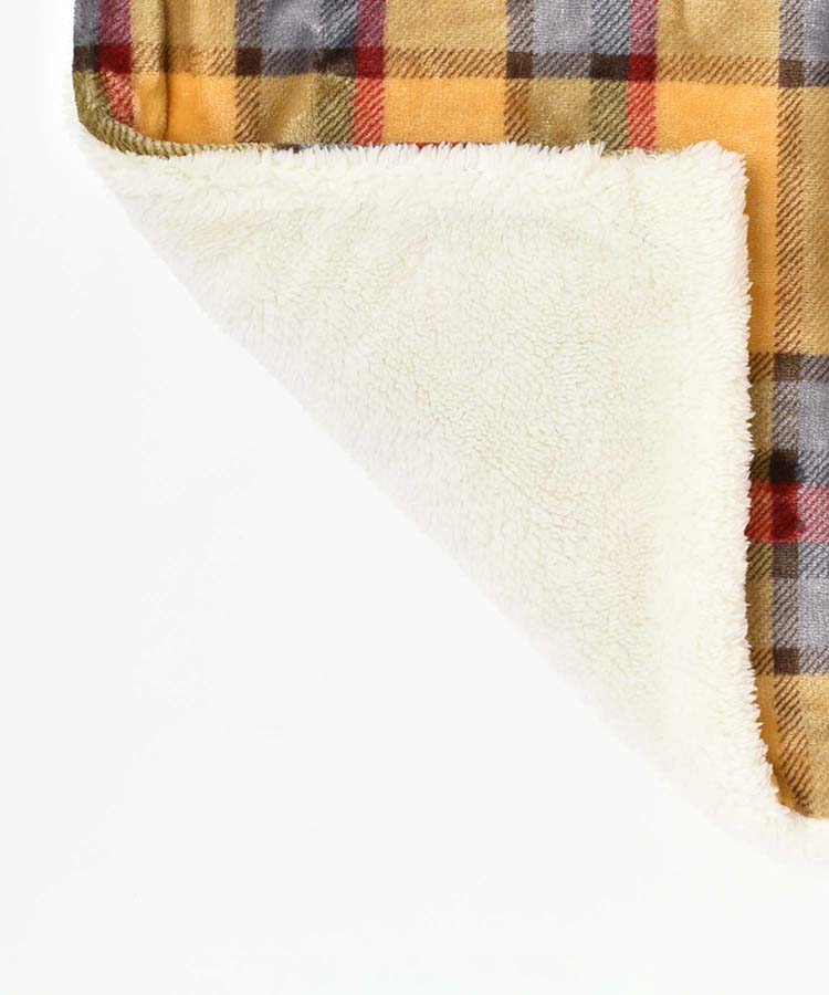 ボア付プリントブランケット