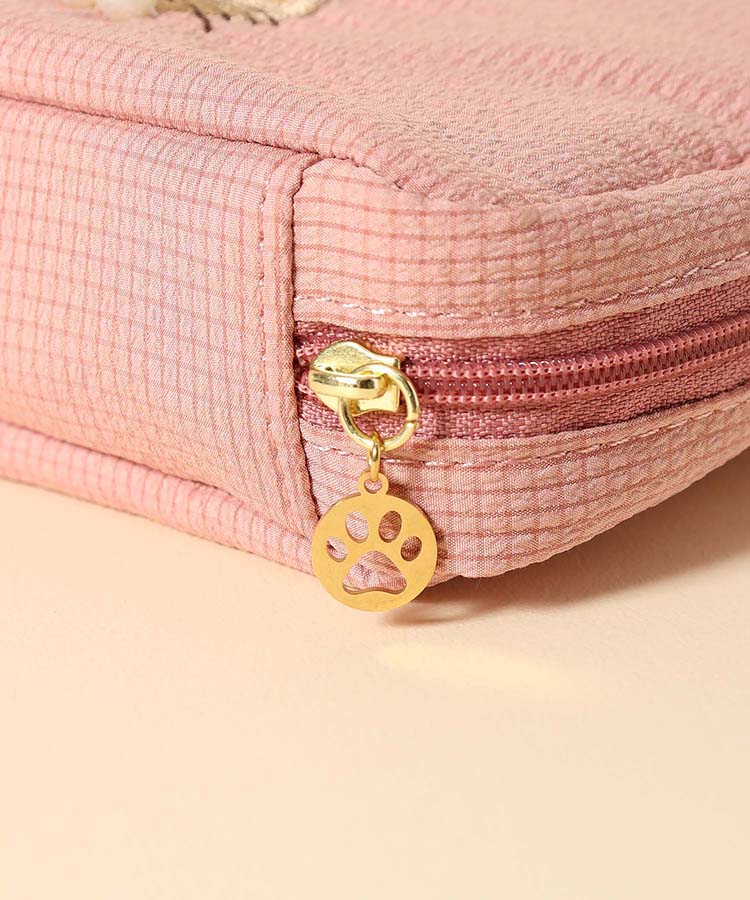 キャットパール多ポケットリップルポーチ