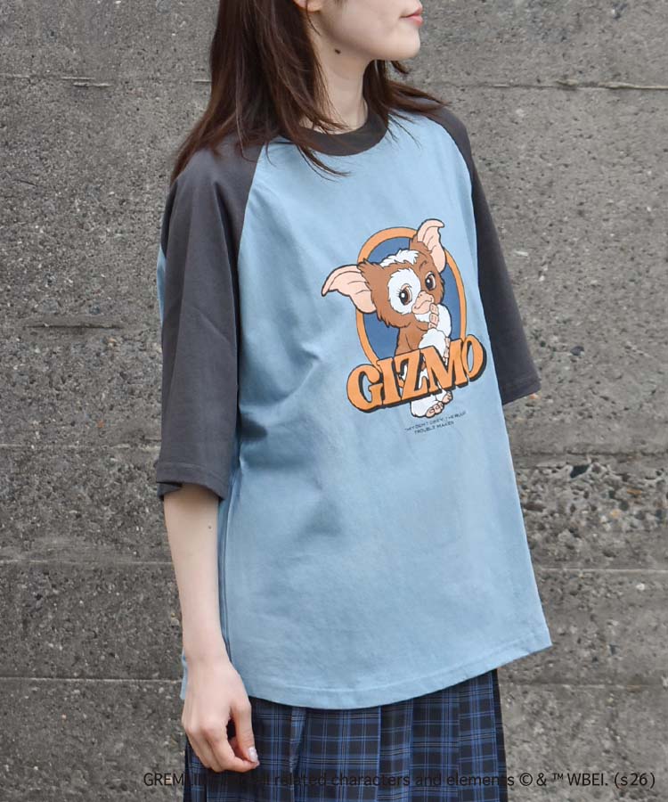 グレムリンラグランプリントTシャツ