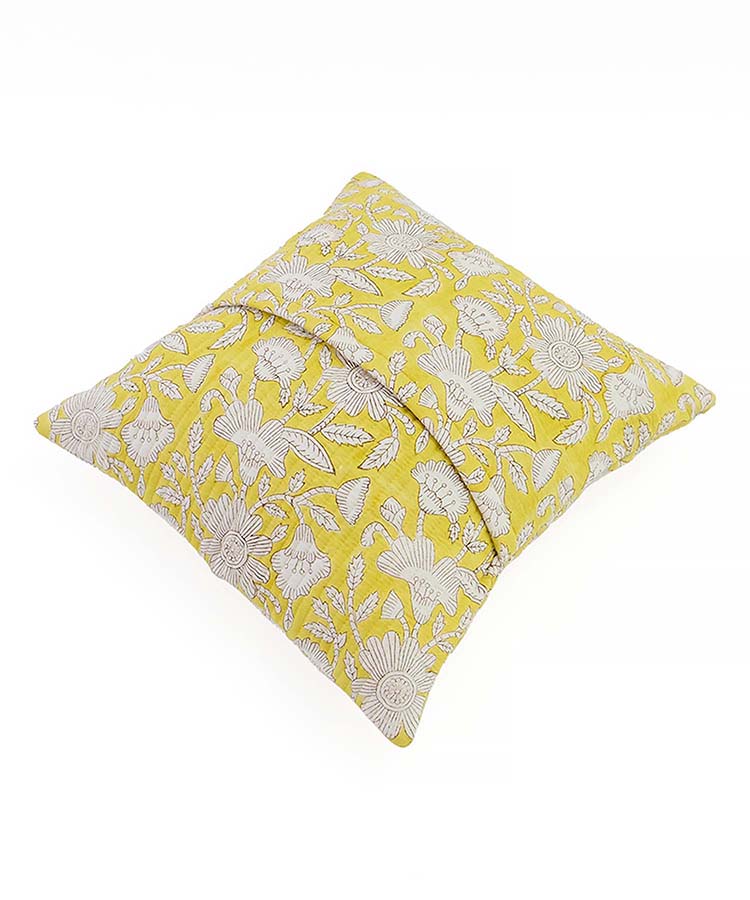 ブロックプリントクッション