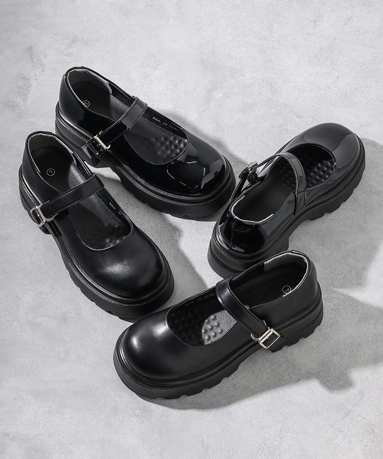 ≪SALE≫【WEB限定】ストラップ厚底シューズ