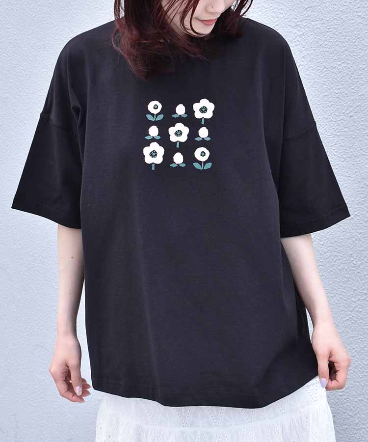 フラワーコットンＴシャツ