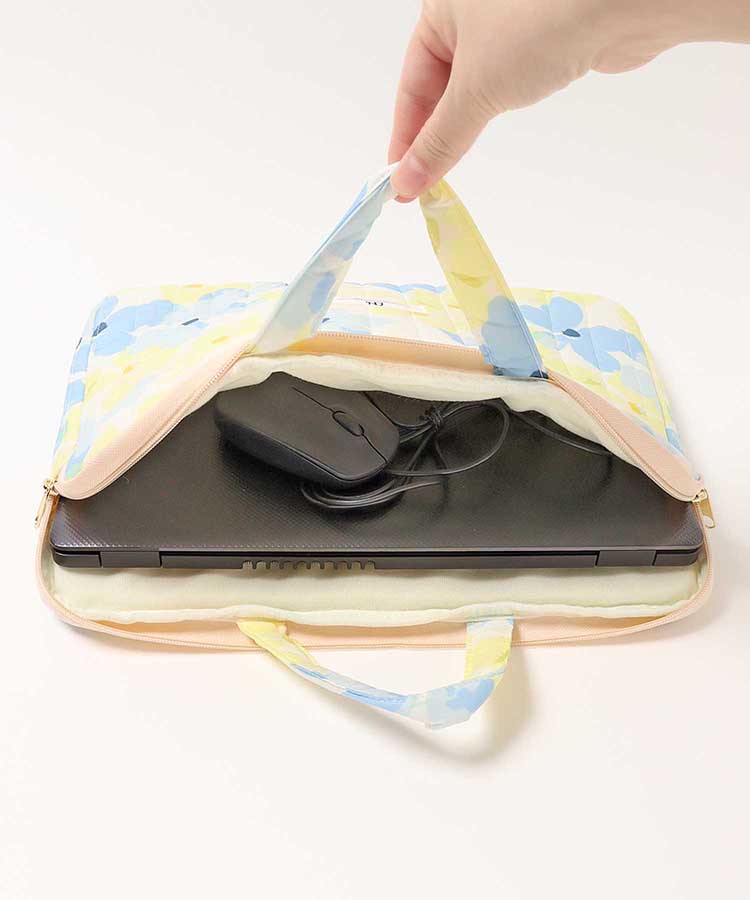 【WEB限定】フラワーはっ水キルティングPCケースL