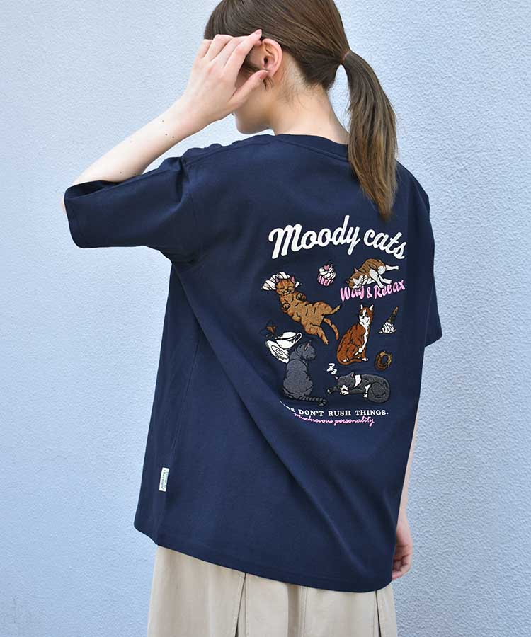 のんびりcat刺繍Tシャツ | Bleu Bleuet（ブルーブルーエ）公式通販